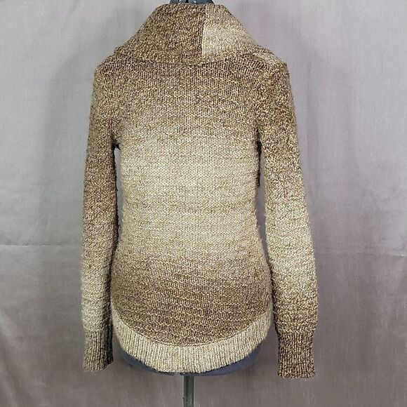 ×ANN TAYLOR LOFT Brown  Wool Cowl Neck‎ Sweater XS - Picture 5 of 6
